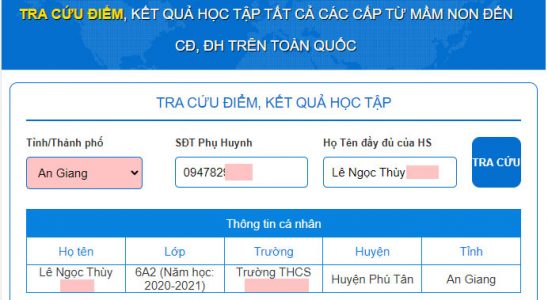 vnedu.vn tra điểm